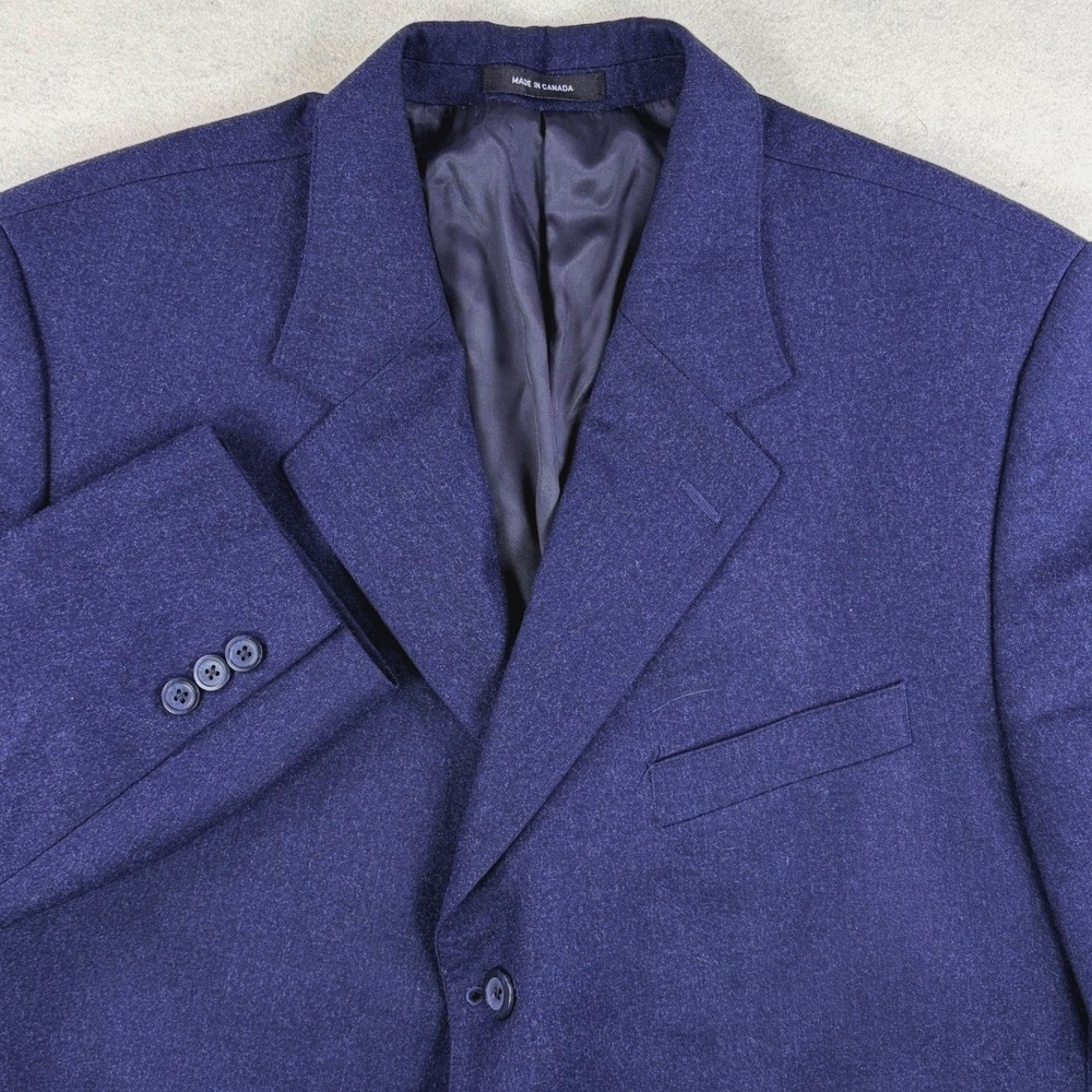 J. Press Prestige Mens 44R Navy Blue Pure Virgin Wool 3-Button Blazer Canada